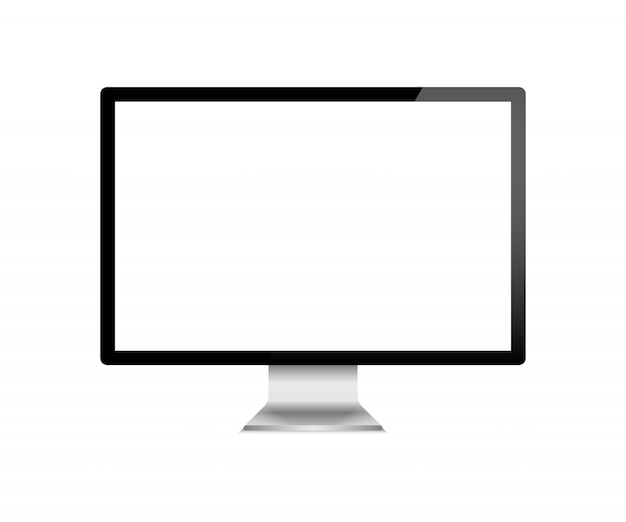 Computer display isolated on white background