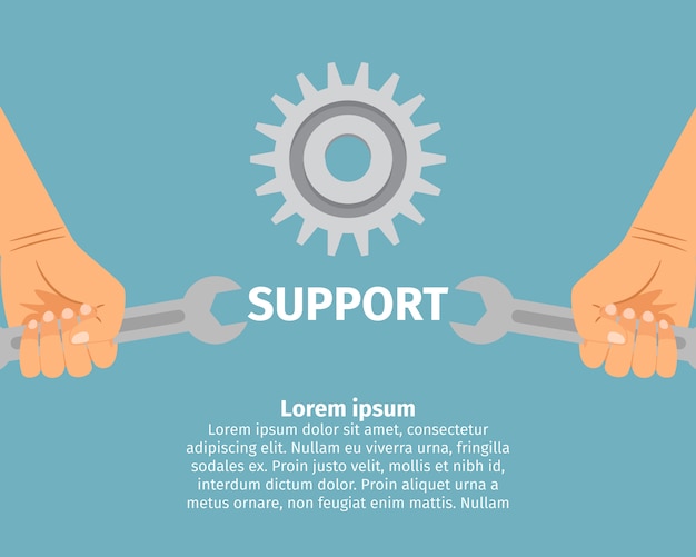 Vector concept of technical support