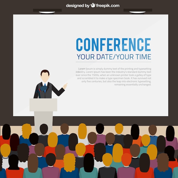 Vector conference banner template