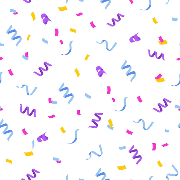 Vector confetti celebration seamless pattern design