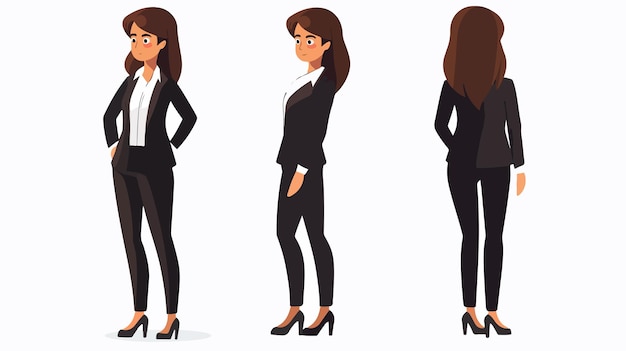 Confident Young Business Woman in Business Suit