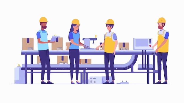 Vector conformity inspection of production line process