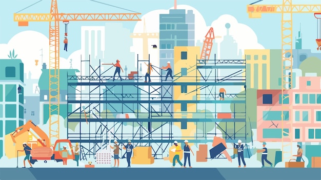 Vector construction business vector illustration