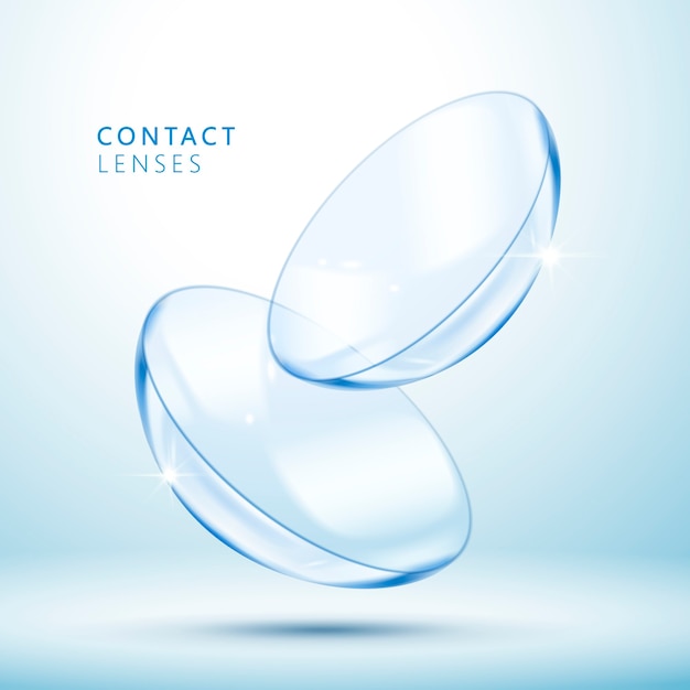 Contact lenses template illustration