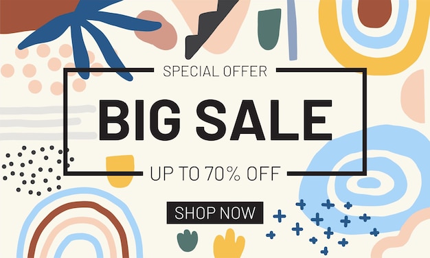 Contemporary creative Big Sale background