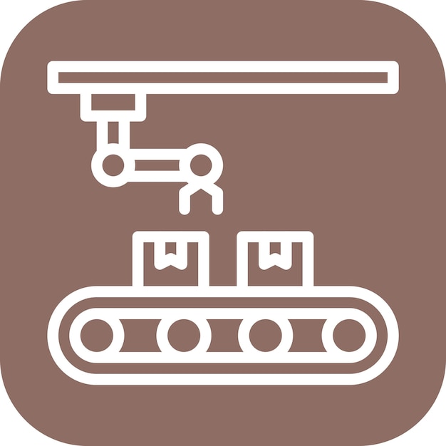 Conveyor Robot icon vector image Can be used for Biometrics