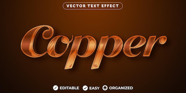 Copper Text Effect완전히 편집 가능한 글꼴 텍스트 효과