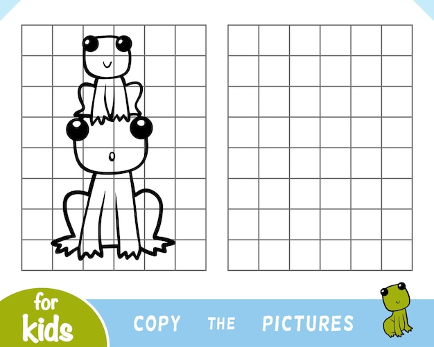 Copy the picture game for children Frog