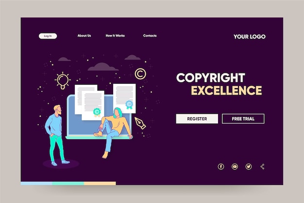 Copyright landing page