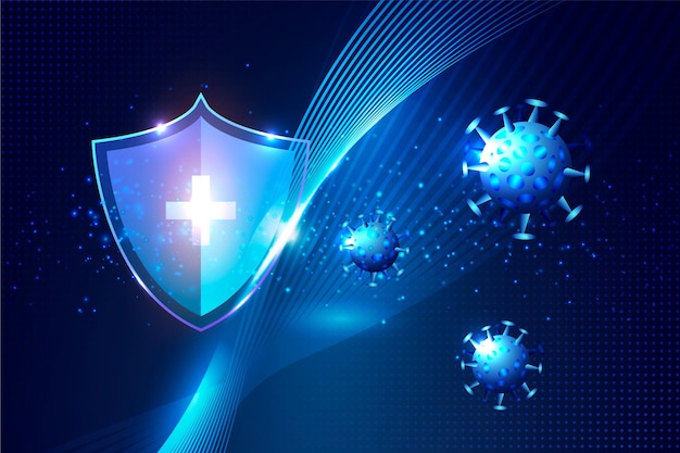 Coronavirus protection shield background