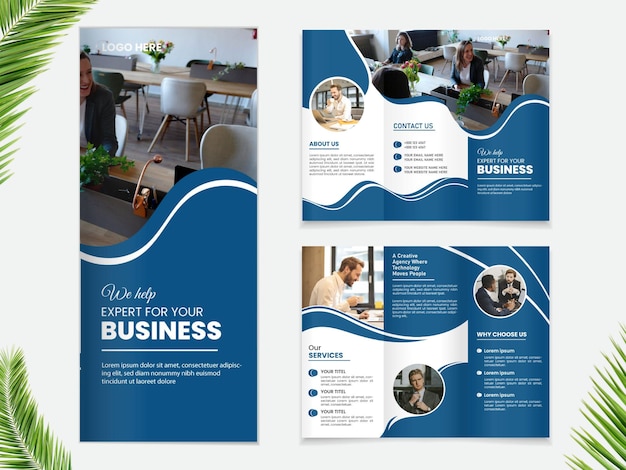 Corporate Bifold brochure template design