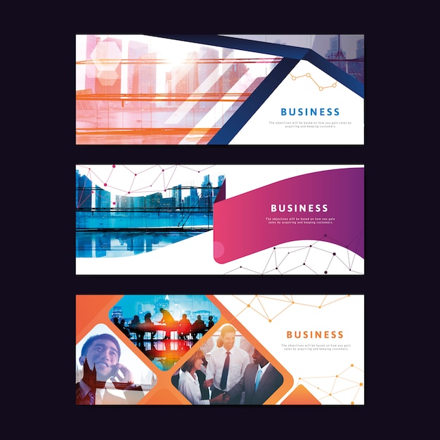 Corporate business banner template set