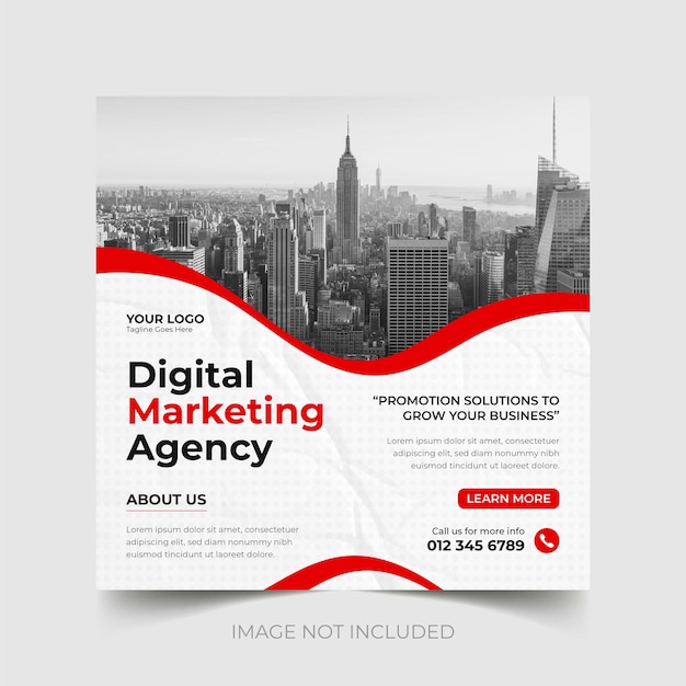 Corporate business marketing social media post template