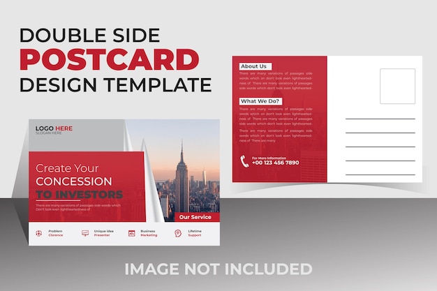 Corporate Business postcard Design template.