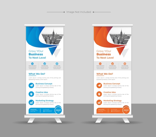 Corporate business roll up banner or stand or standee banner template