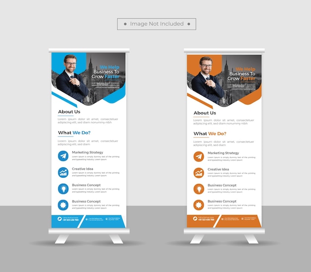 Corporate business Roll up banner stand template design