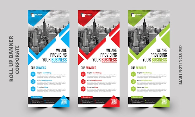 Corporate Business roll up banner standee business banner template X Banner Design