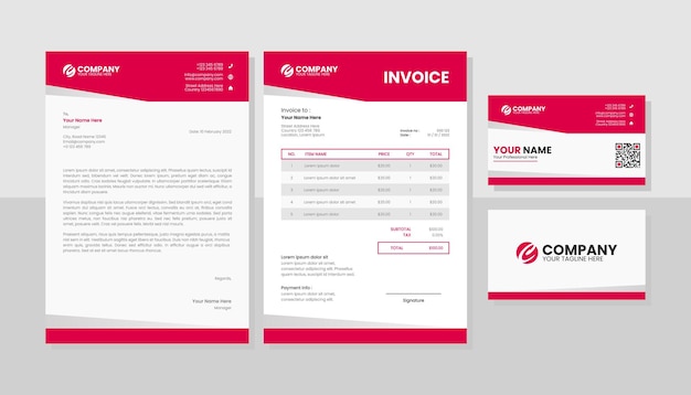 Corporate business stationery pack template