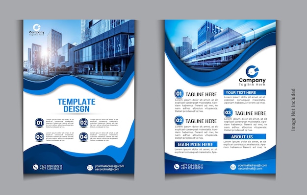 Vector corporate flyer book cover design template