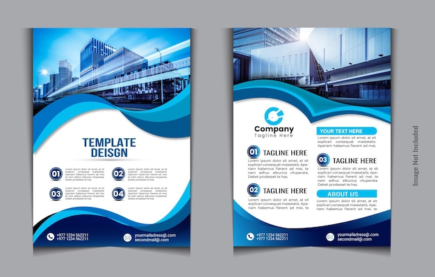 Vector corporate flyer book cover design template