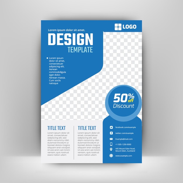 Vector corporate flyer design template