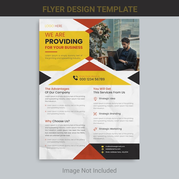 Corporate Flyer Template Design Or Brochure Cover Template