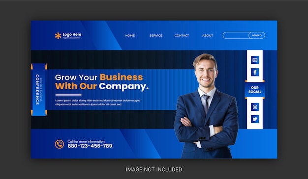 Vector corporate website landing page