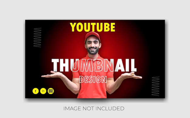 Vector corporate youtube thumbnail design template