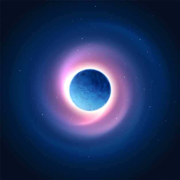 Cosmic glow of the planet background. Vector illustration