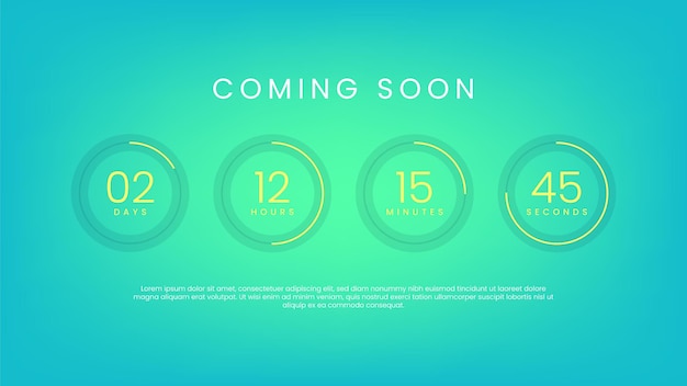 Countdown timer design for website