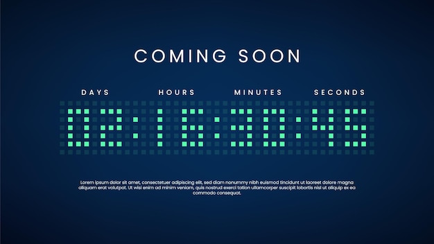 Countdown timer digital clock illustration