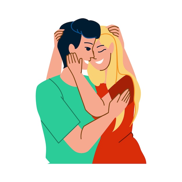 Couple flirting vector