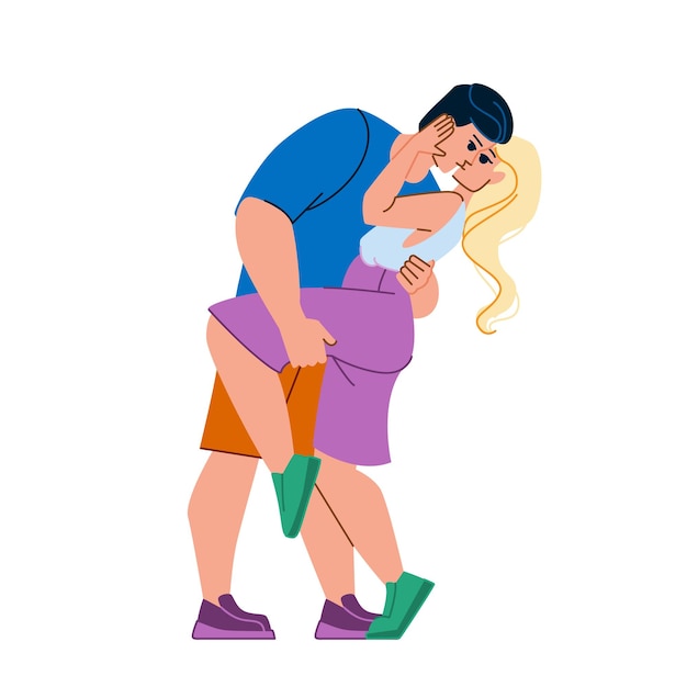 Couple kissing vector