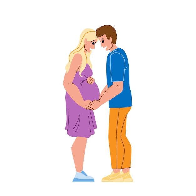 Couple pregnant vector