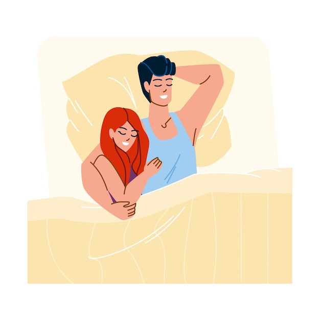 Couple sleeping vector