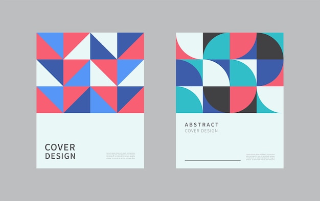 Cover page design Geometry minimalistic composition template Design for flyers print poster