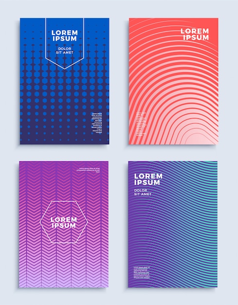 Covers modern abstract design templates set.