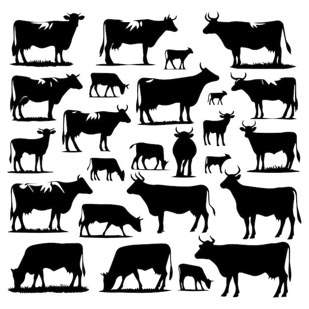 Vector cow silhouette