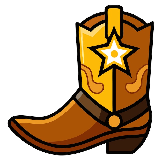 cowboy boot clipart vector art and illustration