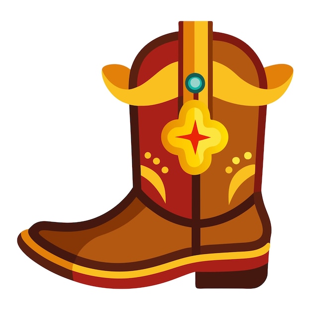 cowboy boot clipart vector art and illustration