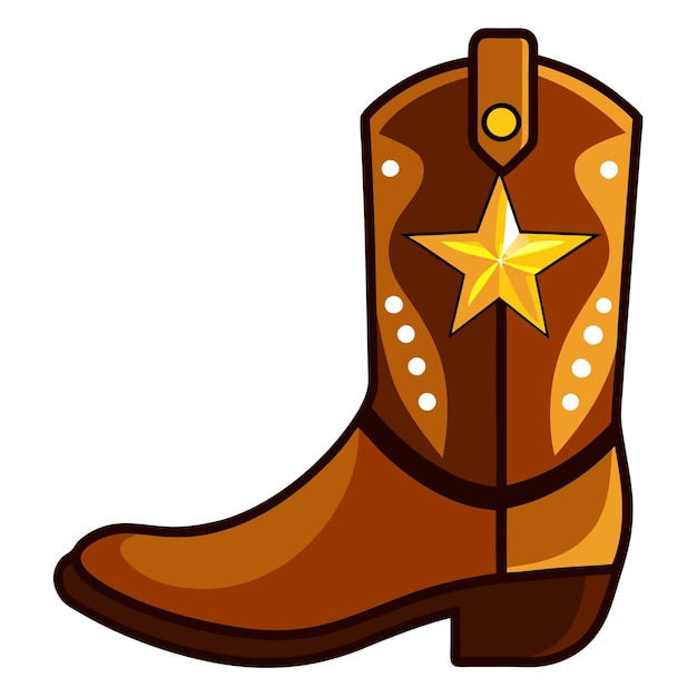 Vector cowboy boot clipart vector art and illustration