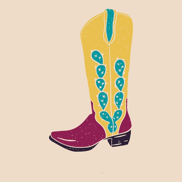 Vector cowboy boots. vector illustration in a flat style.