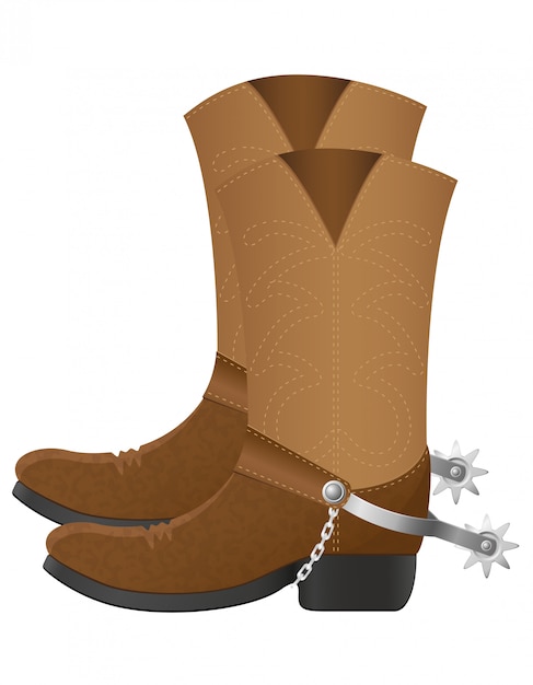 Vector cowboy boots vector illustration