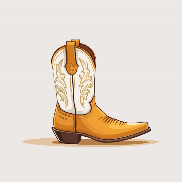 Vector cowboy boots vector on a white background