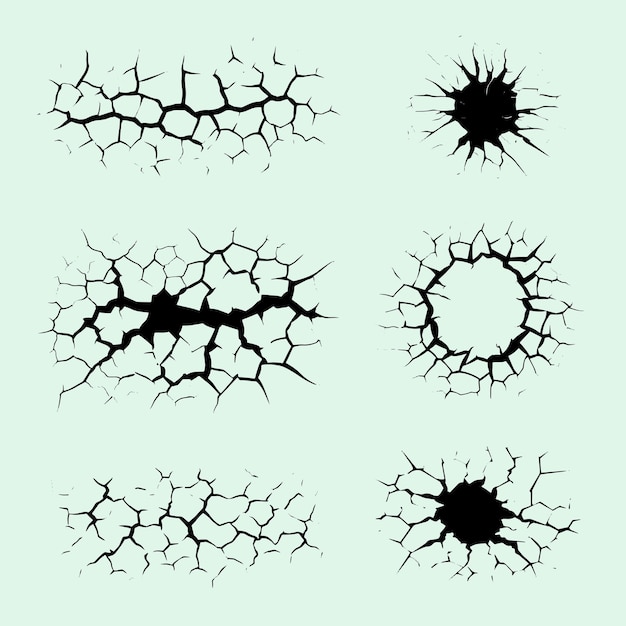 Vector クラック地質ベクトルセット