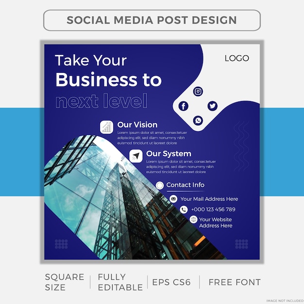 Create Stunning Social Media Post Designs with Free Corporate Vector Graphics for Business Webinars