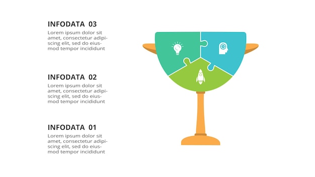 Creatief concept voor infographic met 3 stappen opties onderdelen of processen Bedrijfsgegevens visualisatie