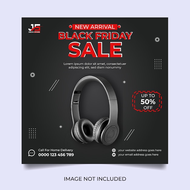 Creative black friday sale social media template design