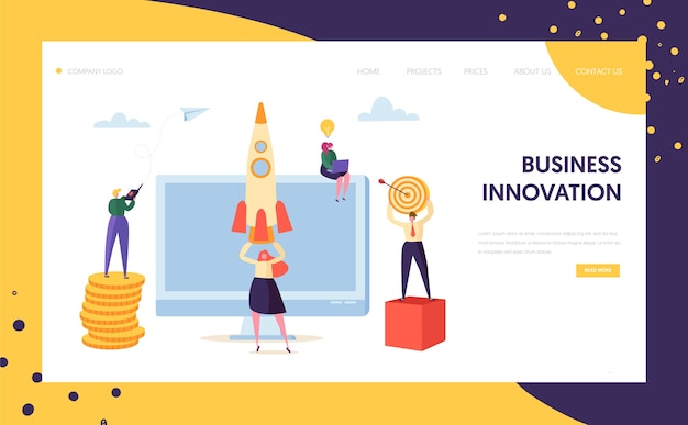 Creative Business Innovation Startup Landing Page