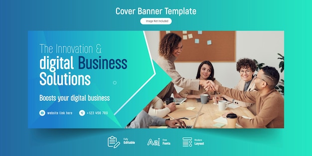 Creative business social media facebook cover banner template